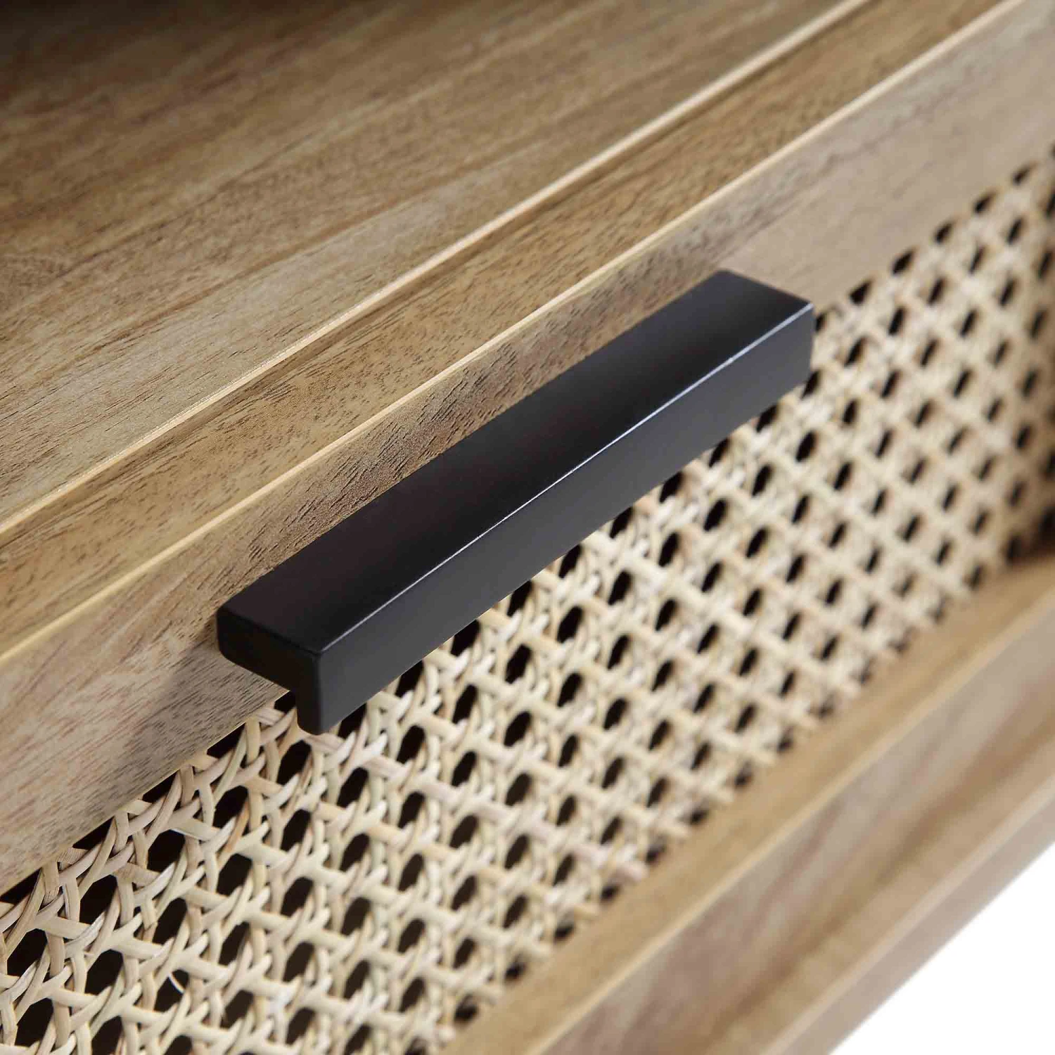 Izzy Curved Rattan 150cm TV Unit, Natural 15 Izzy Curved Rattan 150cm TV Unit, Natural - Image 15