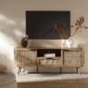 Izzy Curved Rattan 150cm TV Unit, Natural -Daals Store FT TV 03 NAT main