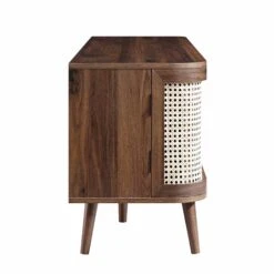 Izzy Curved Rattan 150cm TV Unit, Walnut -Daals Store FT TV 03 WALN WB4