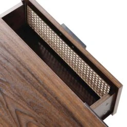 Izzy Curved Rattan 150cm TV Unit, Walnut -Daals Store FT TV 03 WALN detail4