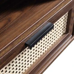 Izzy Curved Rattan 150cm TV Unit, Walnut -Daals Store FT TV 03 WALN detail5