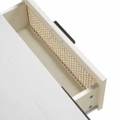 Izzy Curved Rattan 150cm TV Unit, White -Daals Store FT TV 03 WHITE detail4