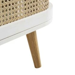 Izzy Curved Rattan 150cm TV Unit, White -Daals Store FT TV 03 WHITE detail5