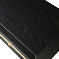 Frances Woven Rattan 160cm 3-Drawer TV Unit, Black -Daals Store FT TV 05 BLACK detail3