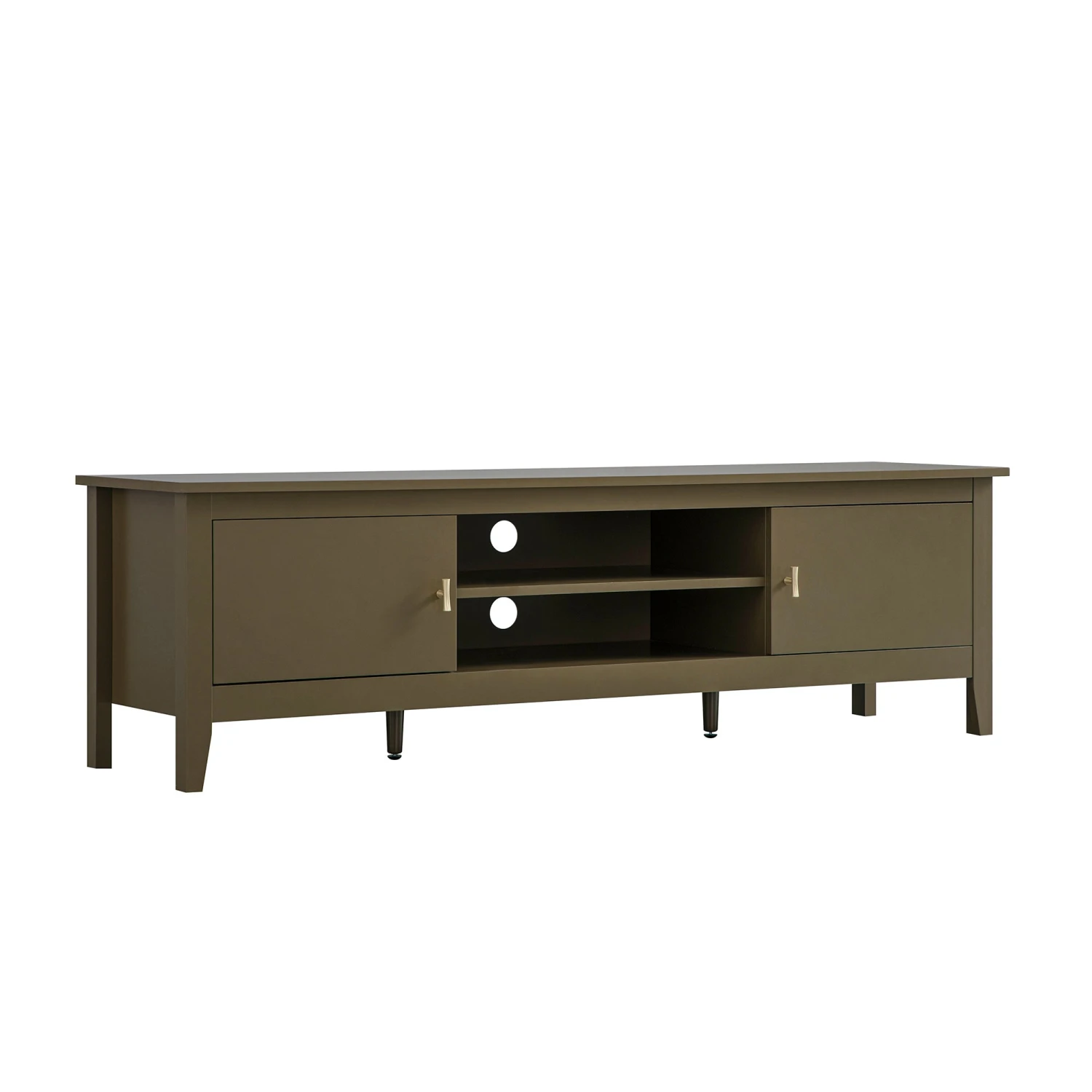 Oakham 150cm TV Unit β Olive Grove Matte Finish with Gold Handles 2 Oakham 150cm TV Unit β Olive Grove Matte Finish with Gold Handles - Image 2