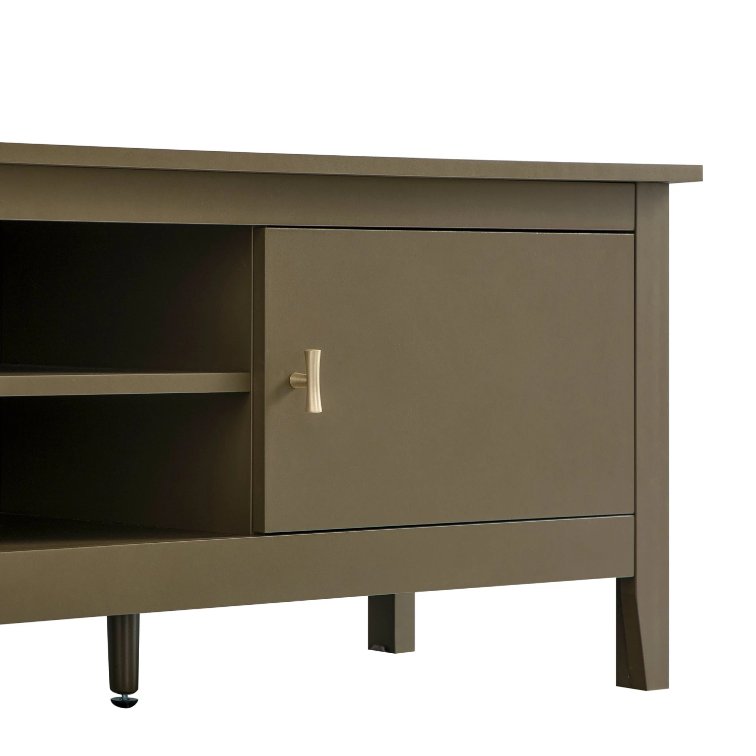 Oakham 150cm TV Unit β Olive Grove Matte Finish with Gold Handles 9 Oakham 150cm TV Unit β Olive Grove Matte Finish with Gold Handles - Image 9