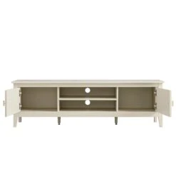 Oakham 150cm TV Unit Shaded White – Contemporary Gold Handle Media Console -Daals Store FT TV 08 WHITE WB3