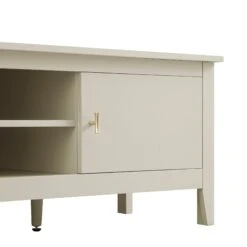 Oakham 150cm TV Unit Shaded White – Contemporary Gold Handle Media Console -Daals Store FT TV 08 WHITE detail1