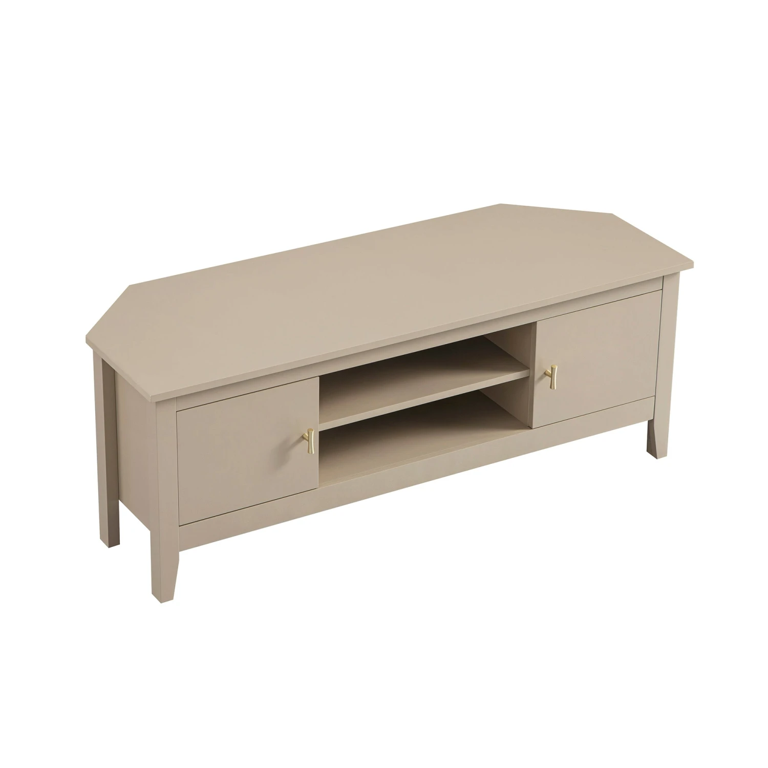 Oakham 120cm Corner TV Unit, Deep Greige 1 Oakham 120cm Corner TV Unit, Deep Greige