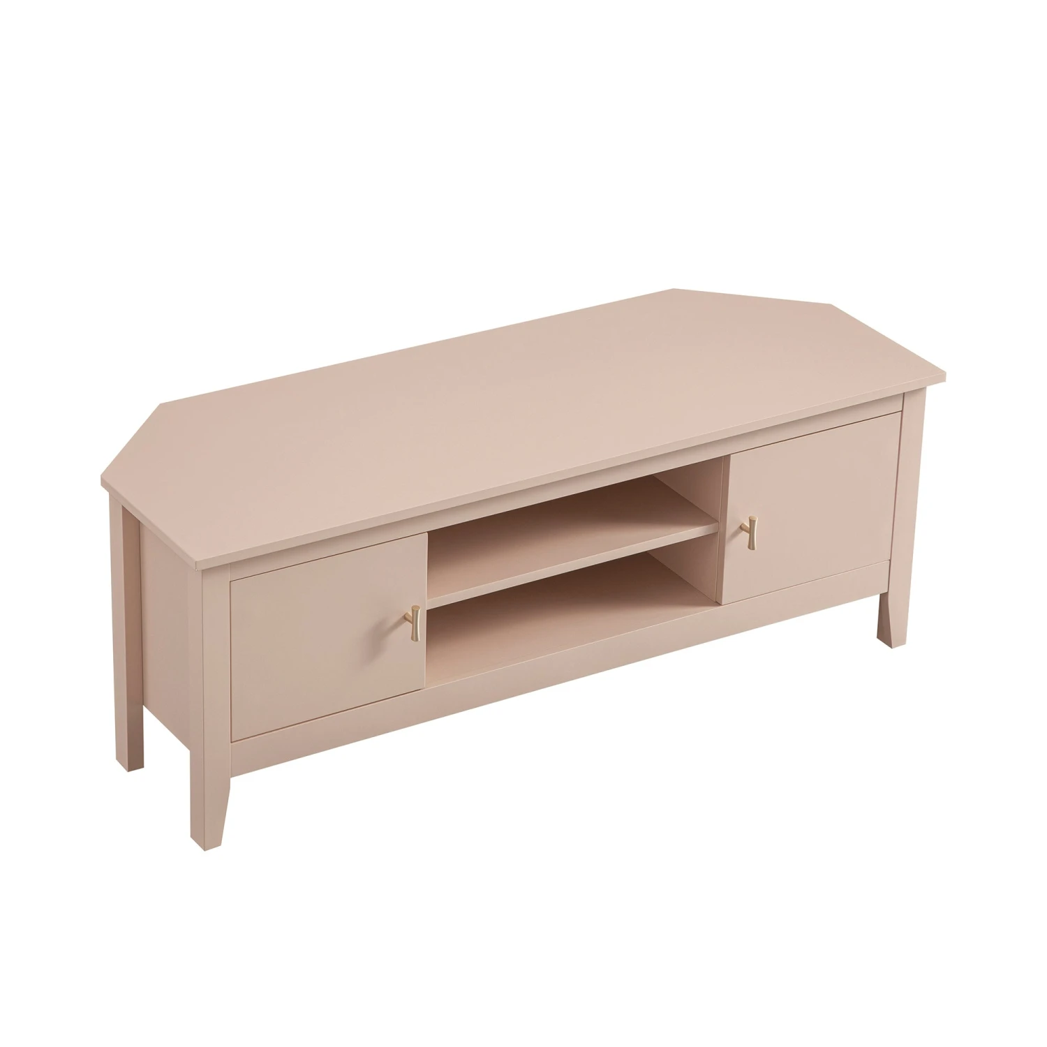 Oakham 120cm Corner TV Unit, Nude Pink 1 Oakham 120cm Corner TV Unit, Nude Pink