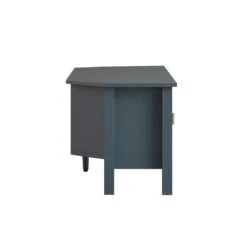 Oakham 120cm Corner TV Unit in Stormy Blue – Space-Saving Media Stand with Gold Accents -Daals Store FT TV 09 STORM WB6