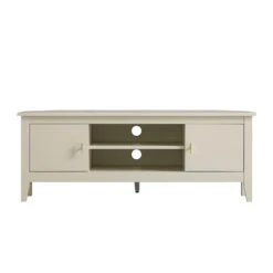 Oakham 120cm Corner TV Unit - Shaded White Modern Media Stand with Gold Handles 10 Oakham 120cm Corner TV Unit - Shaded White Modern Media Stand with Gold Handles -Daals Store FT TV 09 WHITE WB2