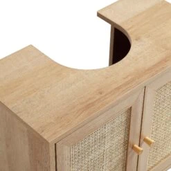 Frances Woven Rattan 2-Door Bathroom Undersink Unit, Natural -Daals Store FT UDS 01 NAT detail1