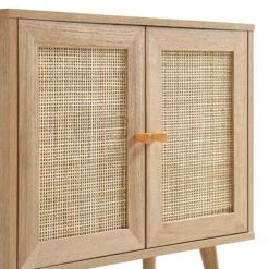 Frances Woven Rattan 2-Door Bathroom Undersink Unit, Natural -Daals Store FT UDS 01 NAT detail2