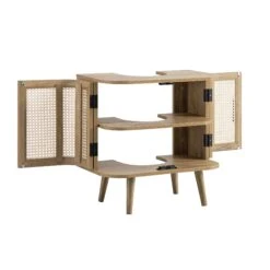 Izzy Curved Rattan Undersink Unit, Natural -Daals Store FT UDS 02 NAT WB4