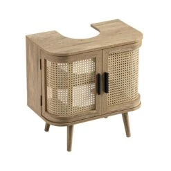 Izzy Curved Rattan Undersink Unit, Natural -Daals Store FT UDS 02 NAT WB6