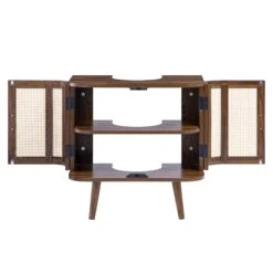 Izzy Curved Rattan Undersink Unit, Walnut 13 Izzy Curved Rattan Undersink Unit, Walnut -Daals Store FT UDS 02 WALN WB3