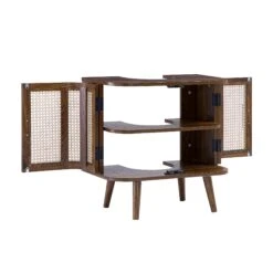 Izzy Curved Rattan Undersink Unit, Walnut 14 Izzy Curved Rattan Undersink Unit, Walnut -Daals Store FT UDS 02 WALN WB4