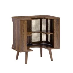 Izzy Curved Rattan Undersink Unit, Walnut 17 Izzy Curved Rattan Undersink Unit, Walnut -Daals Store FT UDS 02 WALN WB7