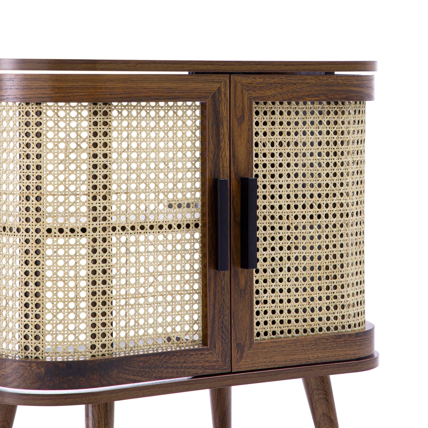 Izzy Curved Rattan Undersink Unit, Walnut 9 Izzy Curved Rattan Undersink Unit, Walnut - Image 9