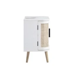 Izzy Curved Rattan Undersink Unit, White -Daals Store FT UDS 02 WHITE WB3