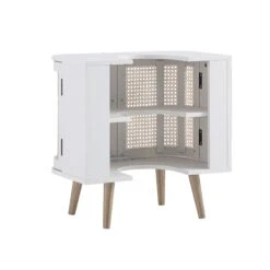 Izzy Curved Rattan Undersink Unit, White -Daals Store FT UDS 02 WHITE WB6