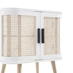 Izzy Curved Rattan Undersink Unit, White -Daals Store FT UDS 02 WHITE detail1