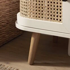 Izzy Curved Rattan Undersink Unit, White -Daals Store FT UDS 02 WHITE scene5