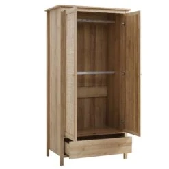 Frances Rattan Double Wardrobe With 1 Drawer, Natural 14 Frances Rattan Double Wardrobe With 1 Drawer, Natural -Daals Store FT WARD 01 NAT WB3