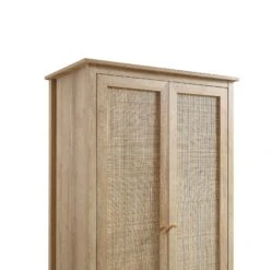 Frances Rattan Double Wardrobe With 1 Drawer, Natural 16 Frances Rattan Double Wardrobe With 1 Drawer, Natural -Daals Store FT WARD 01 NAT detail1