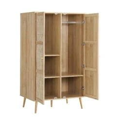Frances Woven Rattan Compact Double Wardrobe, Natural 18 Frances Woven Rattan Compact Double Wardrobe, Natural -Daals Store FT WARD 02 NAT WB3