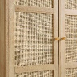 Frances Woven Rattan Compact Double Wardrobe, Natural 21 Frances Woven Rattan Compact Double Wardrobe, Natural -Daals Store FT WARD 02 NAT detail1