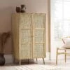 Frances Woven Rattan Compact Double Wardrobe, Natural -Daals Store FT WARD 02 NAT main