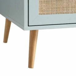 Frances Woven Rattan Compact Double Wardrobe, Mint Green -Daals Store FT WARD 02 SAGE detail3