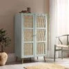 Frances Woven Rattan Compact Double Wardrobe, Mint Green 17 Frances Woven Rattan Compact Double Wardrobe, Mint Green -Daals Store FT WARD 02 SAGE main