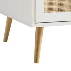 Frances Woven Rattan Compact Double Wardrobe, White -Daals Store FT WARD 02 WHITE detail3