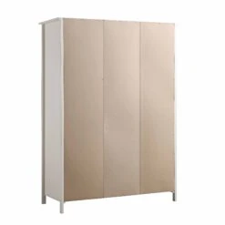 Frances Rattan Triple Wardrobe With 2 Drawers, White 21 Frances Rattan Triple Wardrobe With 2 Drawers, White -Daals Store FT WARD 03 WHITE WB6