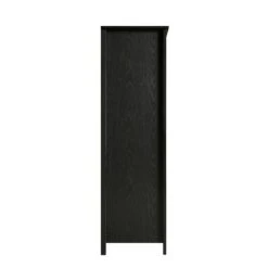 Frances Rattan 4-Door Wardrobe With 2 Drawers, Black 20 Frances Rattan 4-Door Wardrobe With 2 Drawers, Black -Daals Store FT WARD 04 BLACK WB5