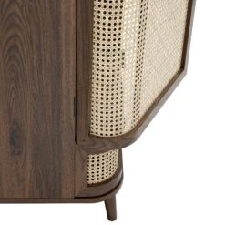 Izzy Curved Rattan Double Wardrobe, Walnut 21 Izzy Curved Rattan Double Wardrobe, Walnut -Daals Store FT WARD 05 WALN detail3