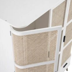 Izzy Curved Rattan Triple Wardrobe, White -Daals Store FT WARD 06 WHITE detail3