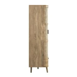Izzy Curved Rattan 4-Door Wardrobe, Natural -Daals Store FT WARD 07 NAT WB5