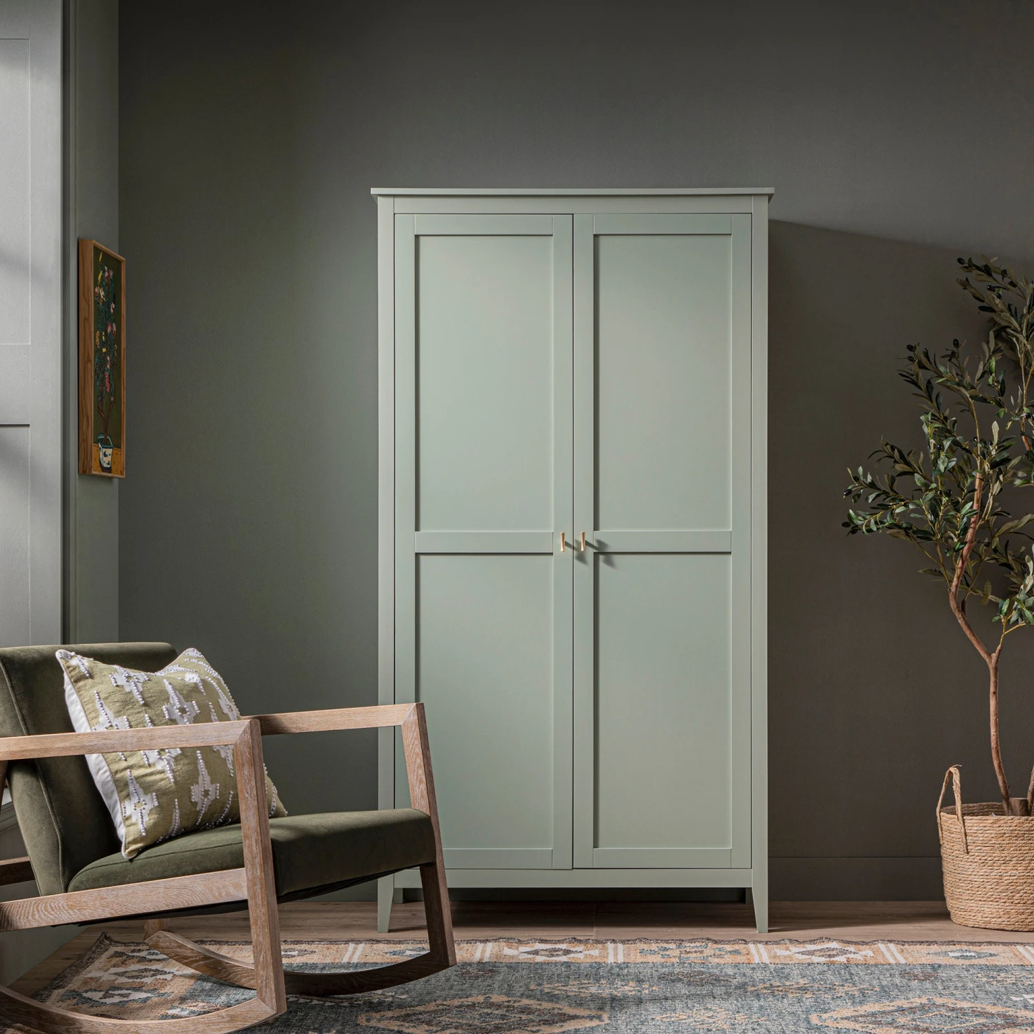 Oakham Double Wardrobe, Desert Sage 2 Oakham Double Wardrobe, Desert Sage - Image 2
