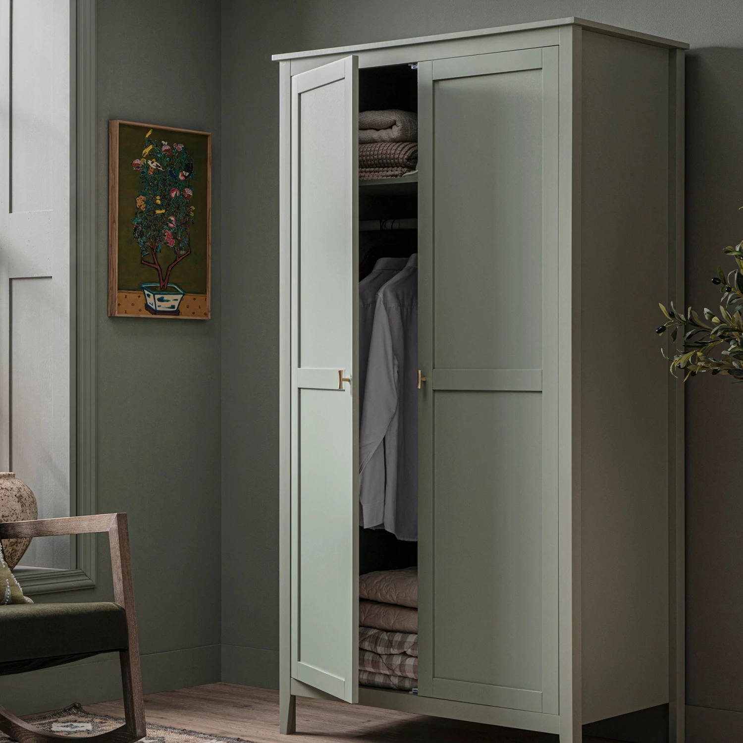 Oakham Double Wardrobe, Desert Sage 4 Oakham Double Wardrobe, Desert Sage - Image 4