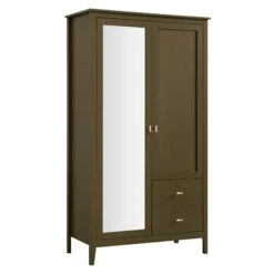 Oakham Mirrored Double Wardrobe, Olive Grove -Daals Store FT WARD 09 DOLIVE WB2