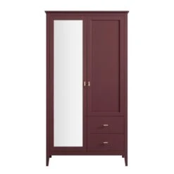 Oakham Mirrored Double Wardrobe, Wild Cherry
