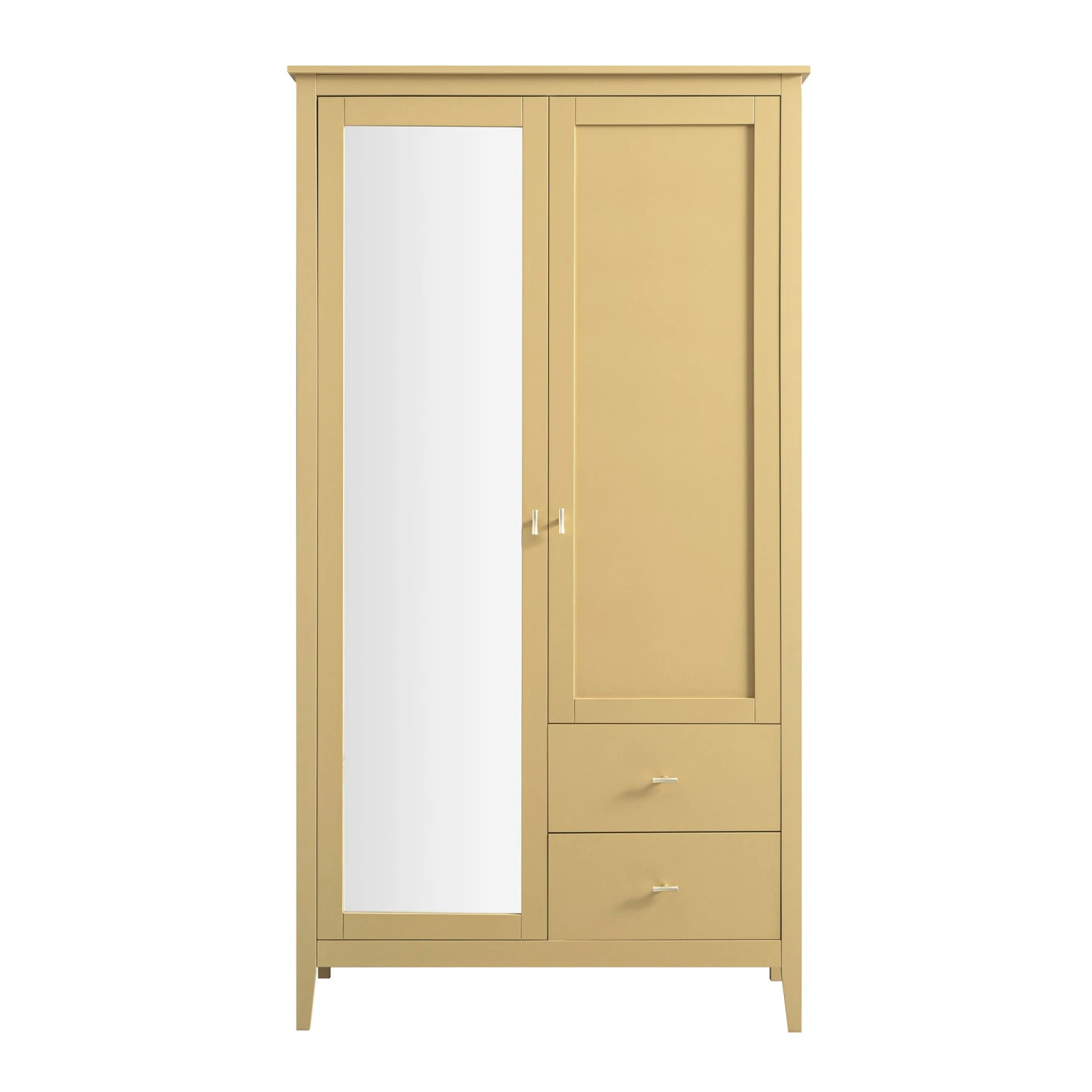 Oakham Mirrored Double Wardrobe, Rattan Yellow 6 Oakham Mirrored Double Wardrobe, Rattan Yellow - Image 6