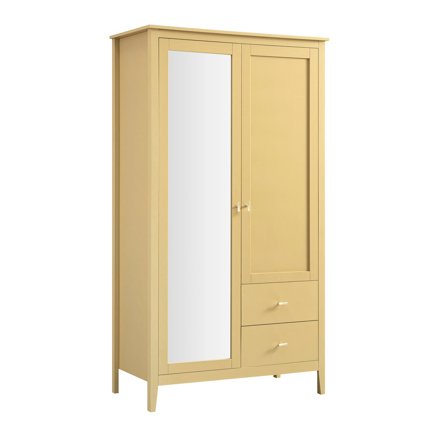 Oakham Mirrored Double Wardrobe, Rattan Yellow 7 Oakham Mirrored Double Wardrobe, Rattan Yellow - Image 7