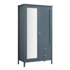 Oakham Mirrored Double Wardrobe, Stormy Blue 22 Oakham Mirrored Double Wardrobe, Stormy Blue -Daals Store FT WARD 09 STORM WB2