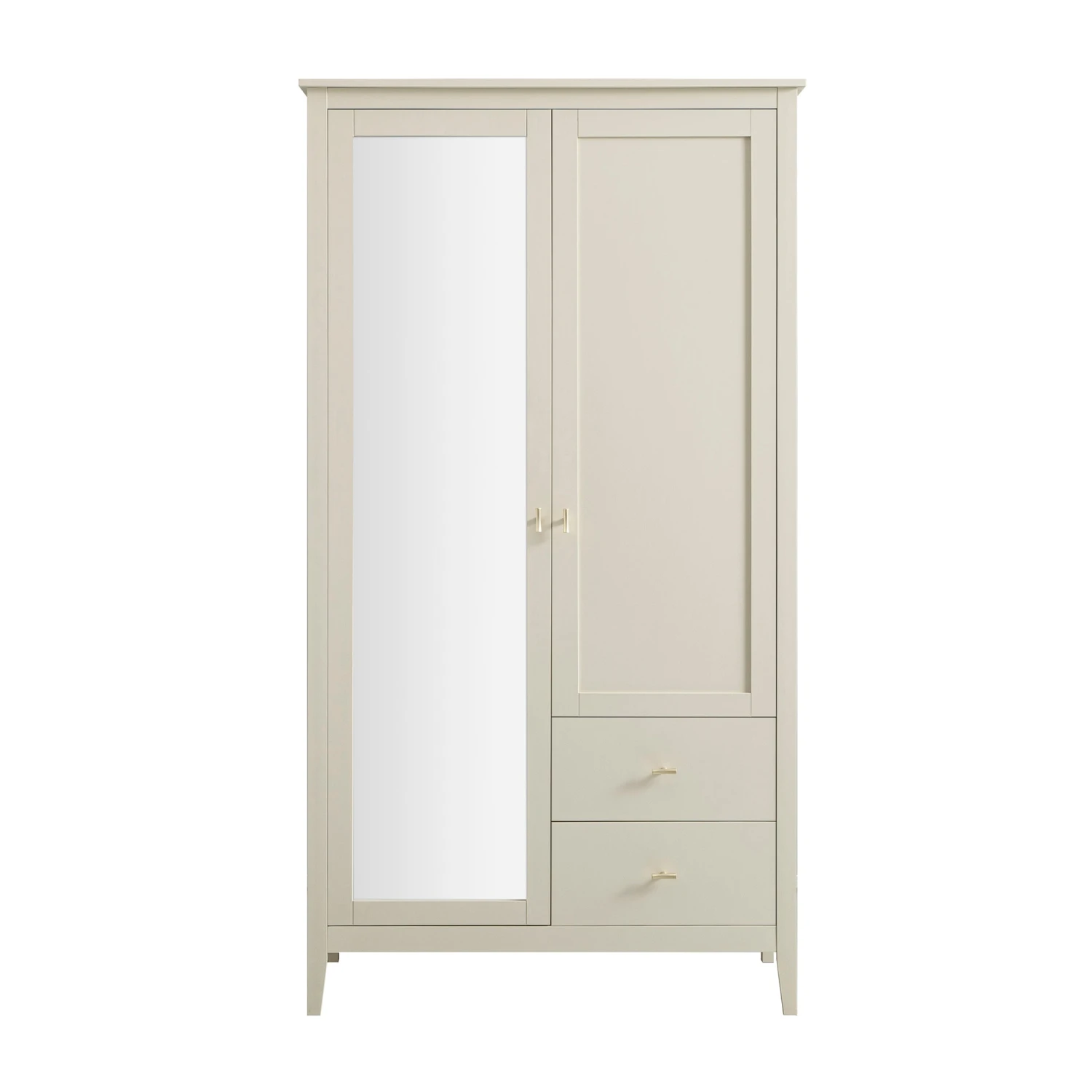 Oakham Mirrored Double Wardrobe, Shaded White 1 Oakham Mirrored Double Wardrobe, Shaded White