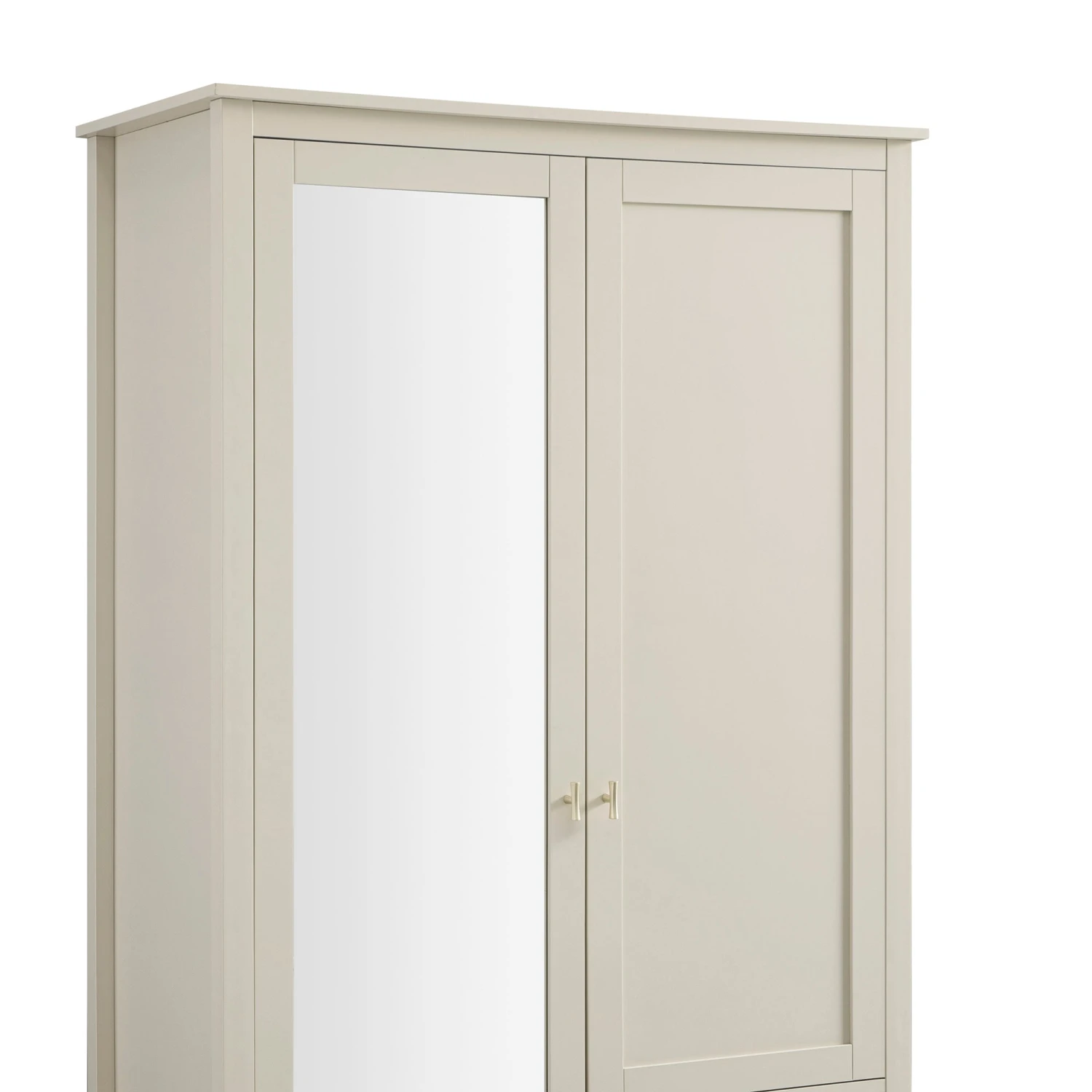 Oakham Mirrored Double Wardrobe, Shaded White 8 Oakham Mirrored Double Wardrobe, Shaded White - Image 8